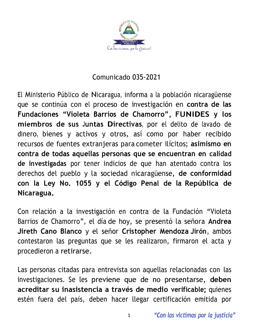 COMUNICADO